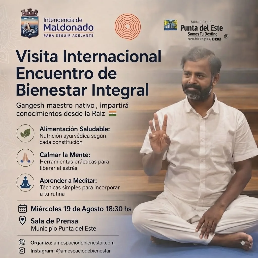 Encuentro de Bienestar Integral - Ayurveda & Meditaci&oacute;n - Mi&eacute;rcoles 19 de agosto 2026