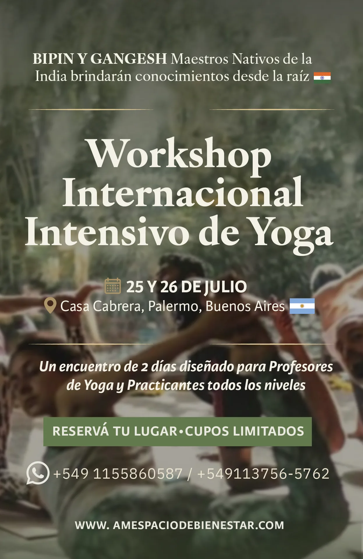 Workshop Intensivo Yoga 25 y 26 de Julio 2026